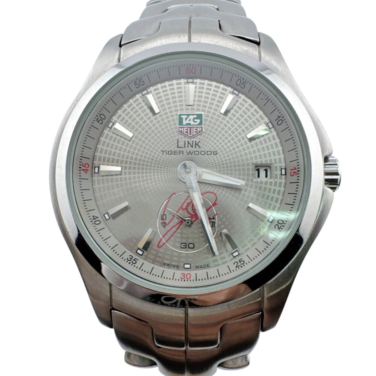TAG Heuer WJF2113.BA0570 Link Tiger Woods Limited Edition Watch (5500 pieces limited) - Silver — Very Good