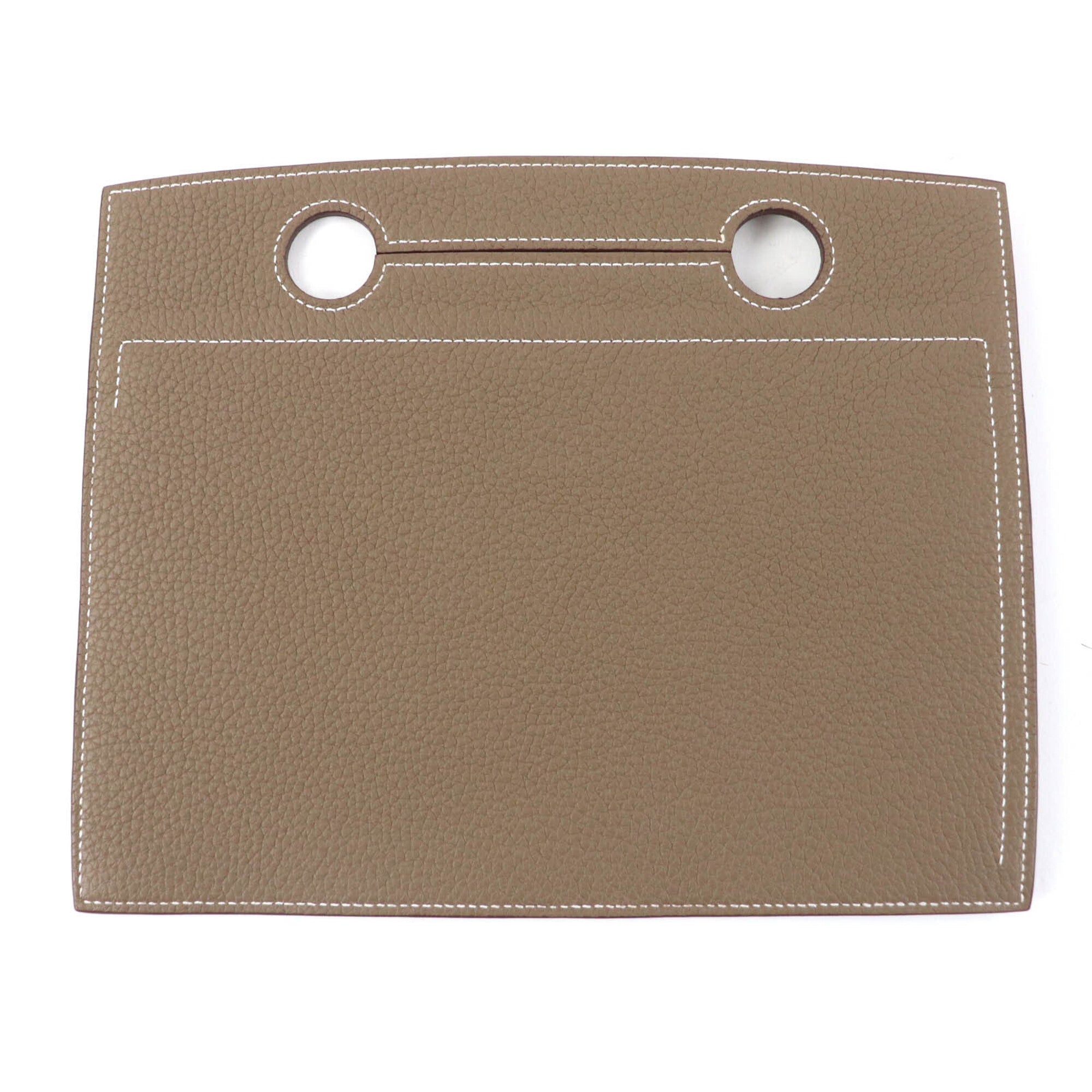 HERMES Etoupe Togo Leather Bag with Gold Hardware, Zippered, Pocket, U Stamp, Comes Box and Dust Bag, Made in France, Women's — New - Store Return