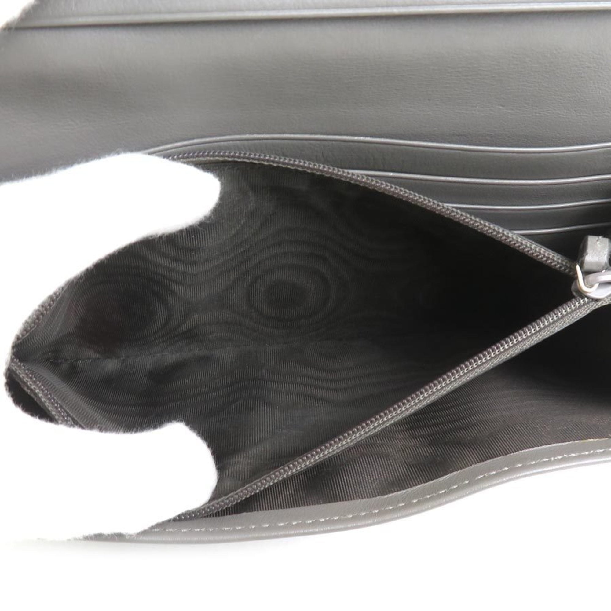 Gucci Micro Guccissima Leather Long Wallet, Gray, Unisex, 449396, H31886J