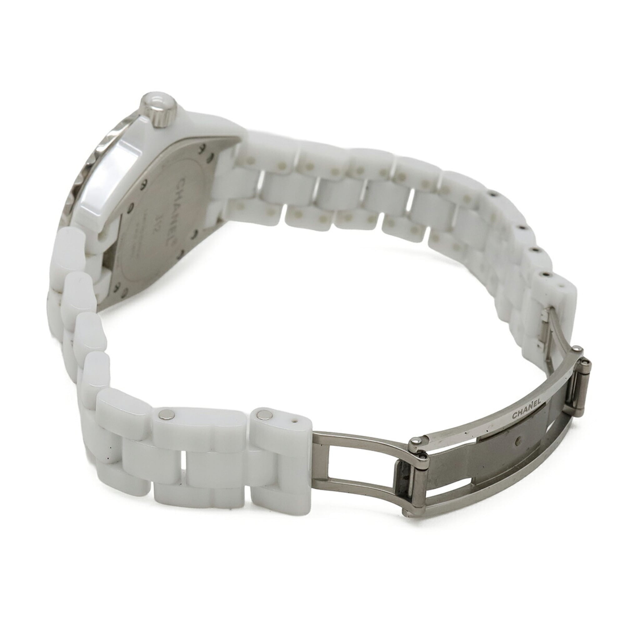 CHANEL J12 Blue Light Limited Edition (2000 pieces) White Ceramic Dial Date Ladies Quartz Watch H3826 — Very Good