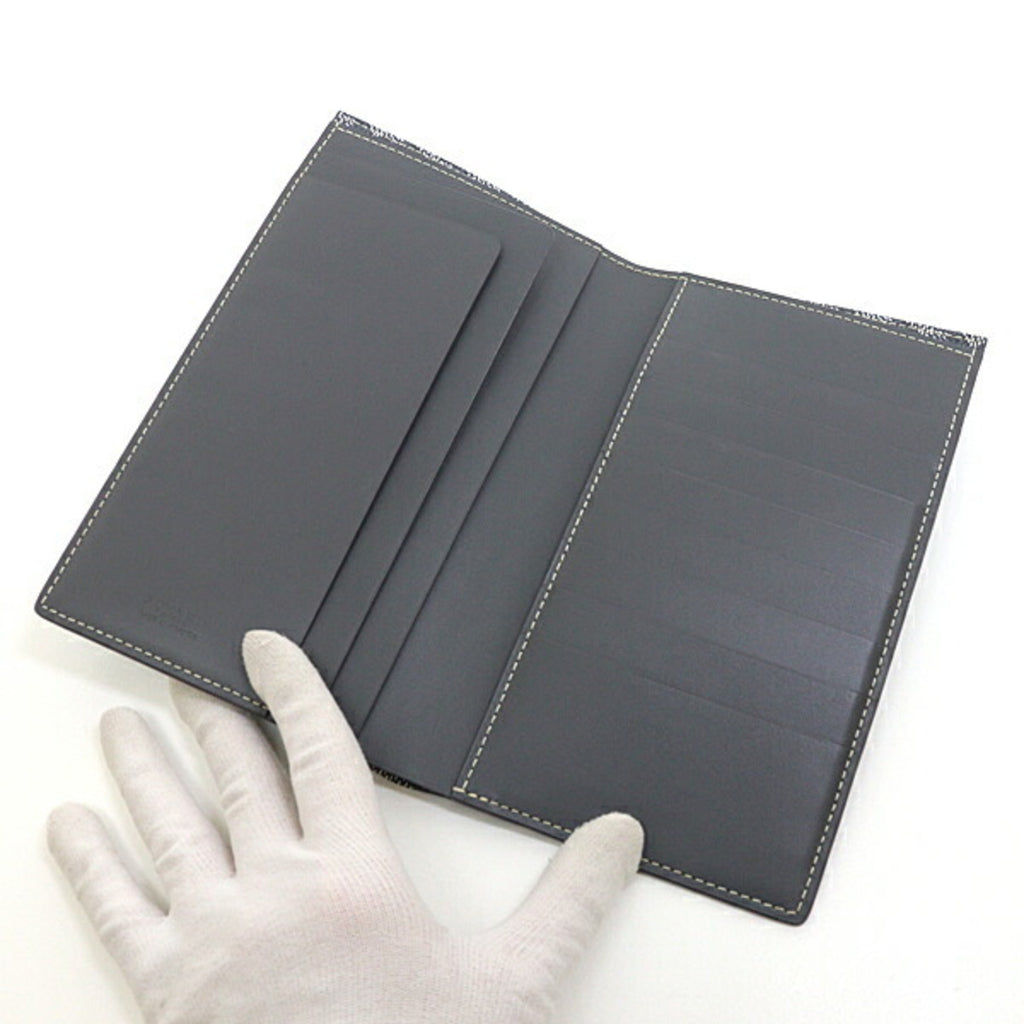 GOYARD Bi-fold Long Wallet Grey Goyardine Canvas F-04661