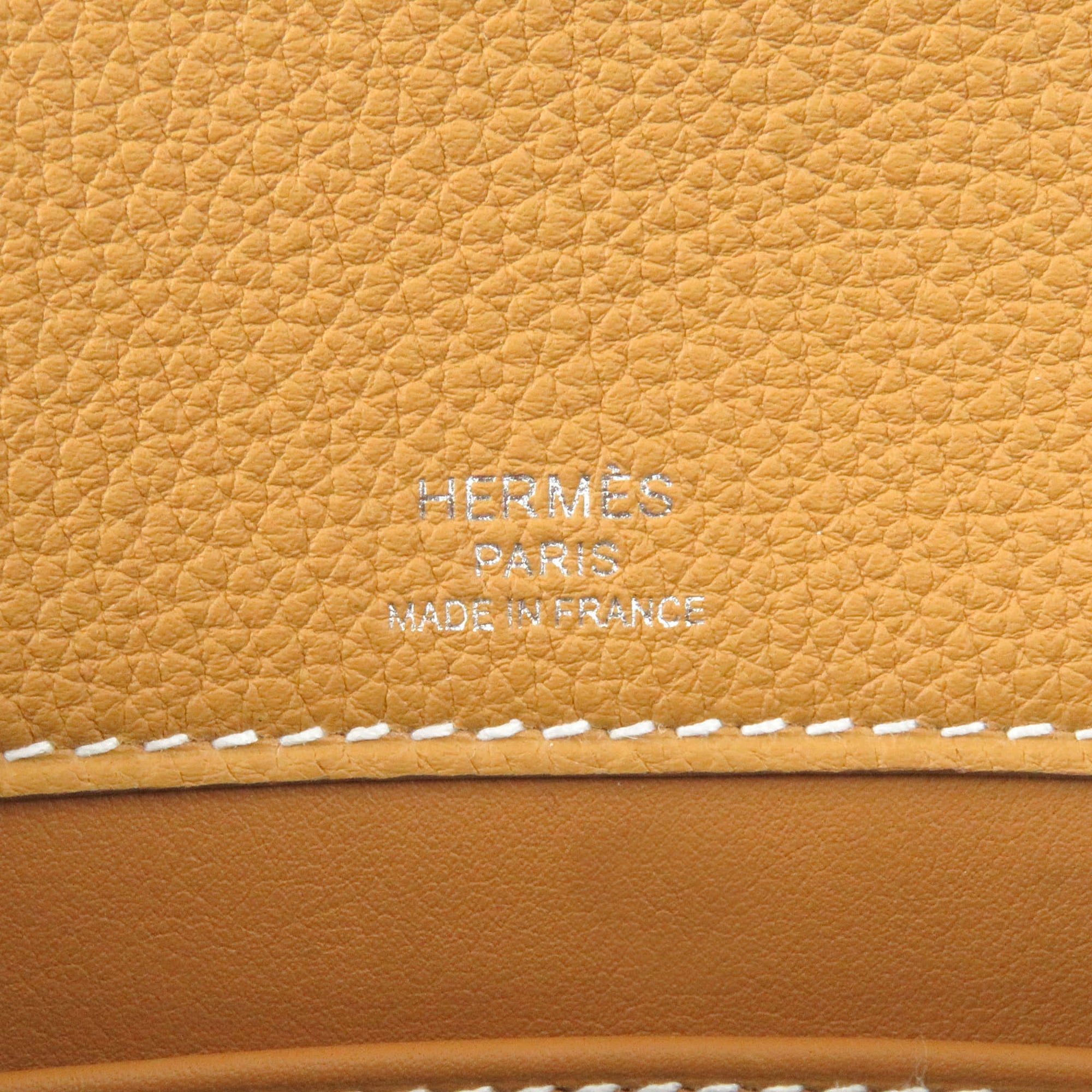 HERMES Sac à Dépêches 21 Togo Leather Shoulder Bag, Natural Sable, W Stamp, with Dust Made in France, Men's — Like New