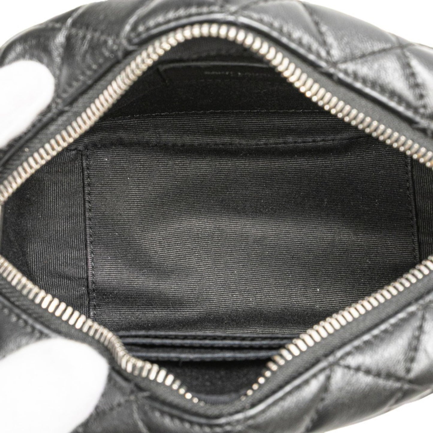 Saint Laurent Lulu Bowling Chain Shoulder Bag 457588 Black Leather Women's SAINT LAURENT