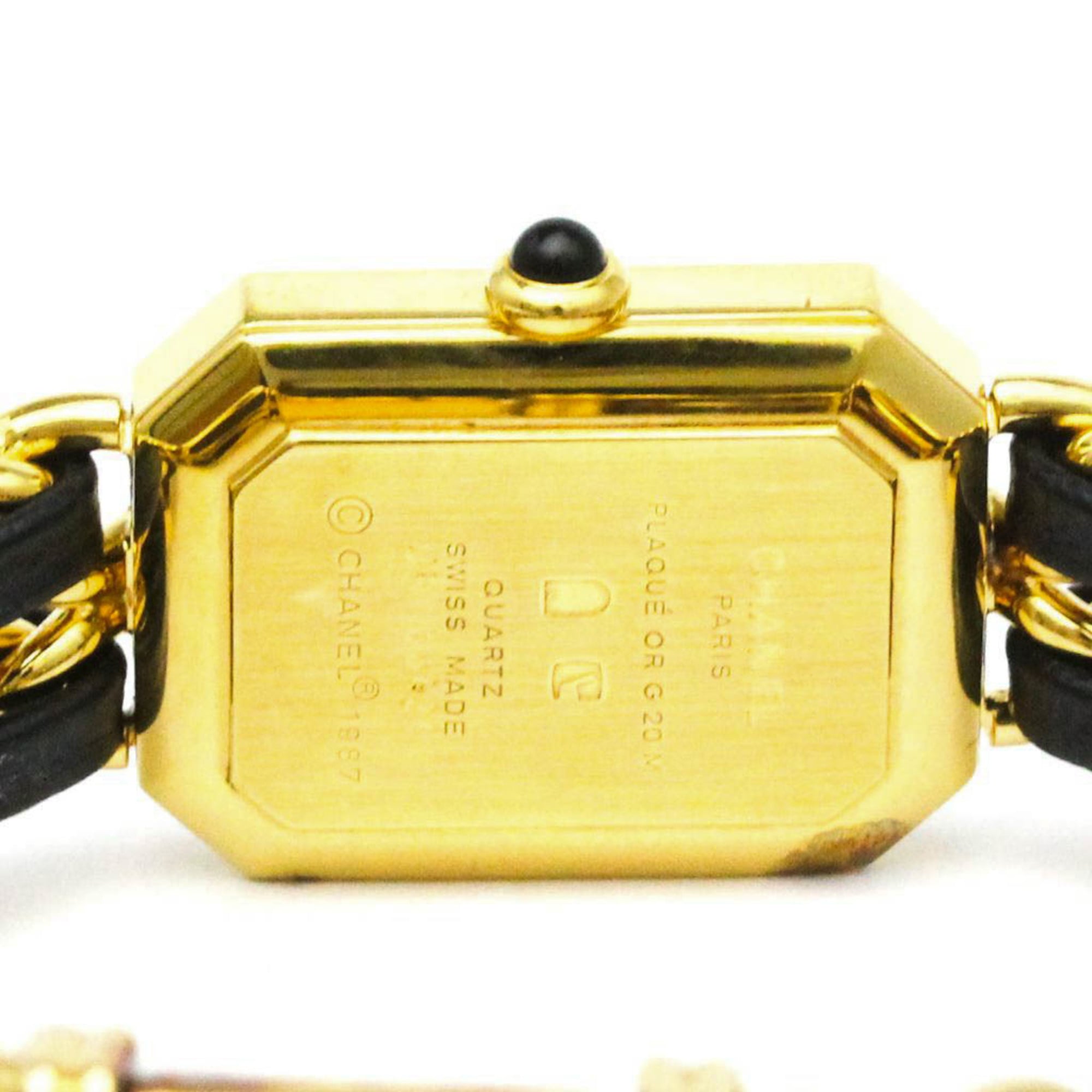 CHANEL Premiere Size L Gold Plated Quartz Ladies Watch H0001 BF582982 — Good
