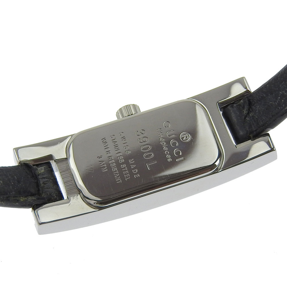 Gucci GUCCI Watch 3900L Stainless Steel x Leather Quartz Analog Display Black Dial Women's — Good
