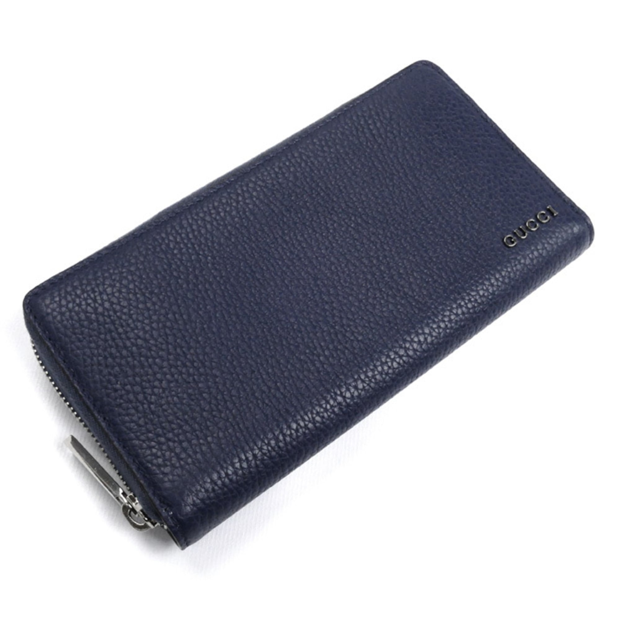 GUCCI Men's Navy Round Zip Wallet (771154 AABXM 4236) - Pre-owned, Excellent Condition
