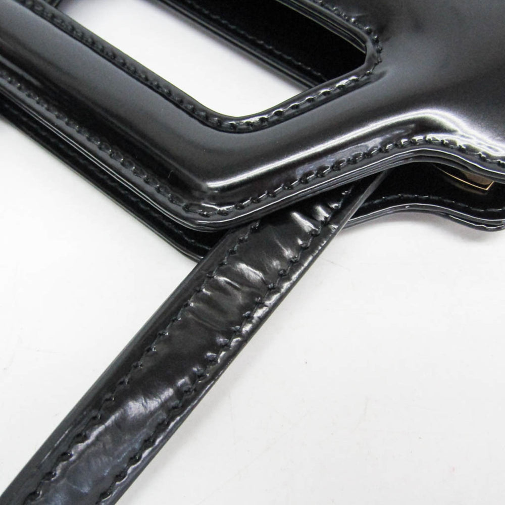 Salvatore Ferragamo Gancini Wanda DH-21 3494 Women's Leather Handbag,Shoulder Bag Black — Like New