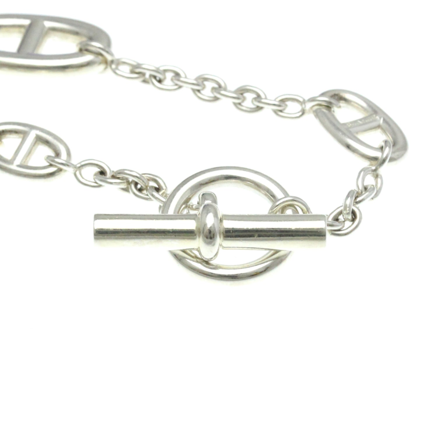 Hermes Chaine D'ancre Farandole Bracelet Silver 925 No Stone Charm Bracelet Silver