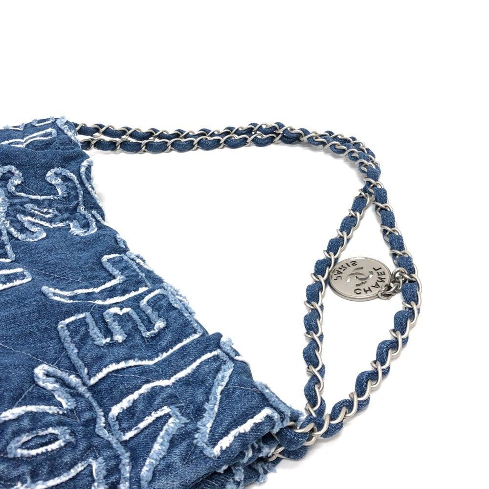 CHANEL AS3260 24A CHANEL22 Patchwork Shoulder Bag Denim Women's Blue — New - Store Return