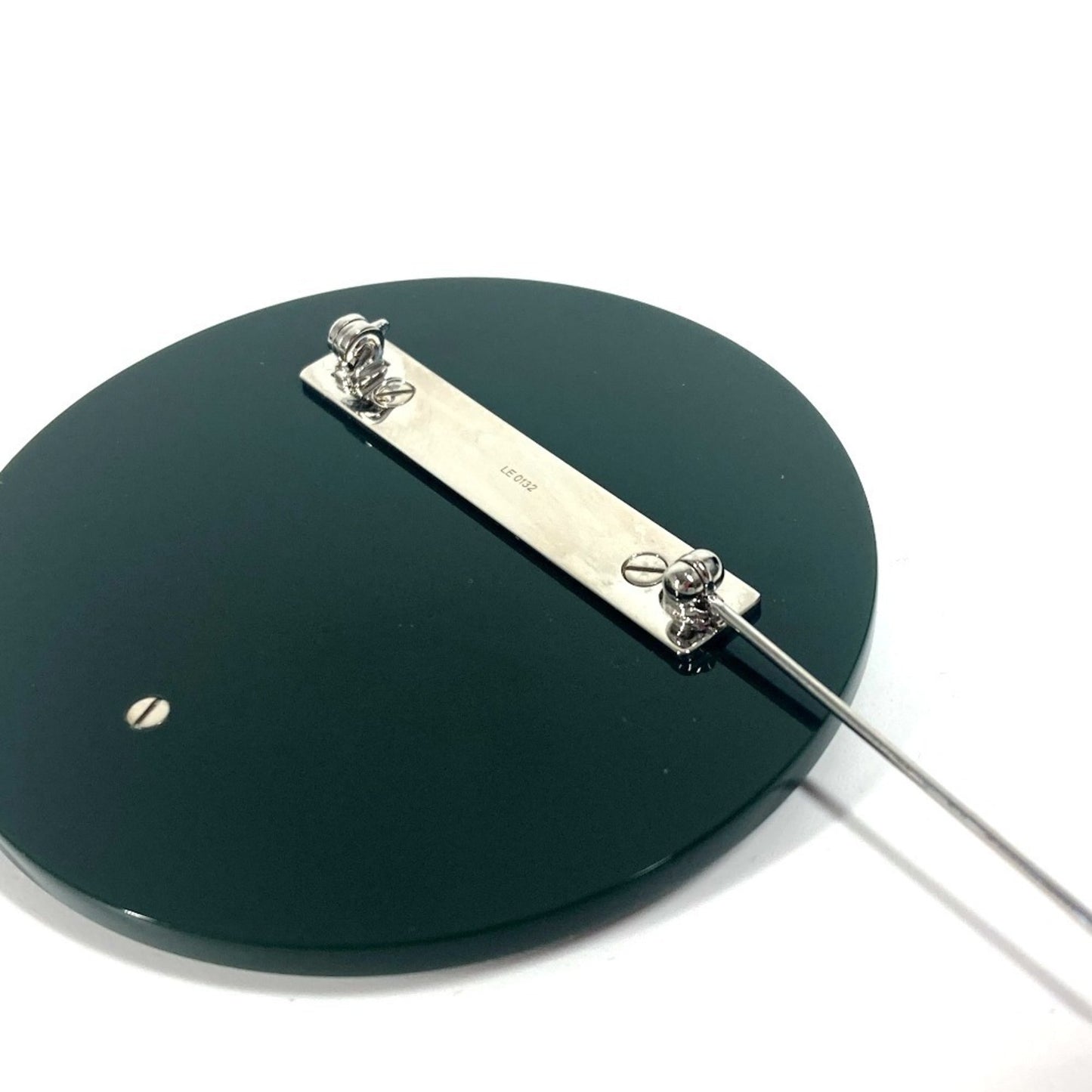 LOUIS VUITTON Not for Sale Novelty Logo Brooch, Plastic/Metal, Unisex, Khaki