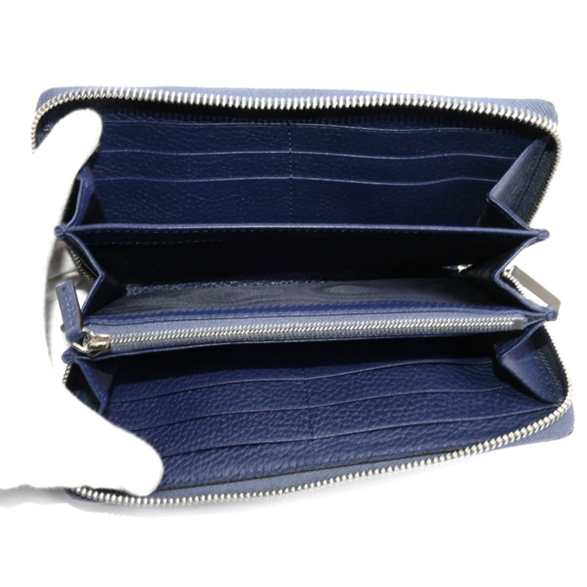 GUCCI Men's Navy Round Zip Wallet (771154 AABXM 4236) - Pre-owned, Excellent Condition