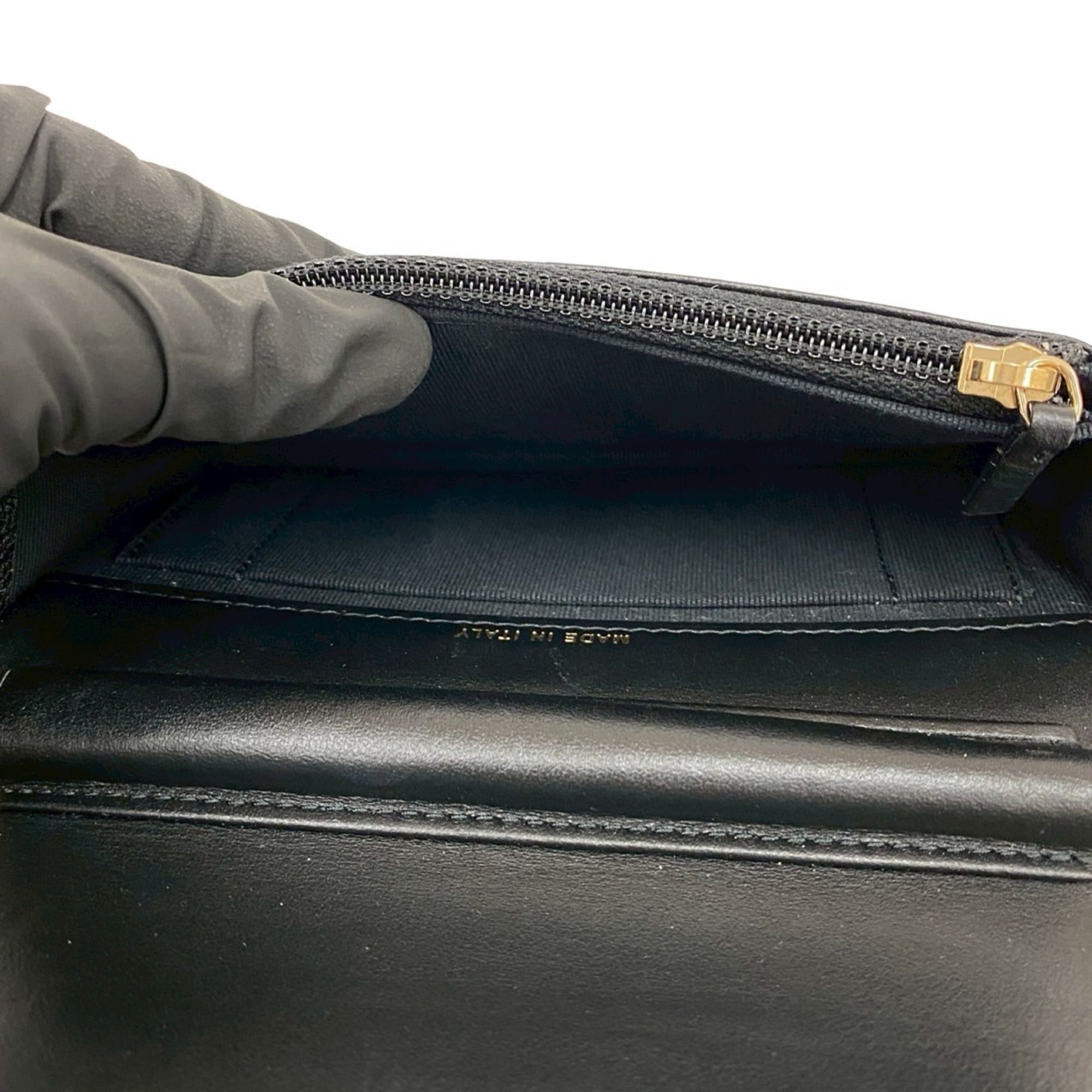 CHANEL Boy Chanel Coco Mark Caviar Skin Chain Shoulder Bag Black 81629 — Like New