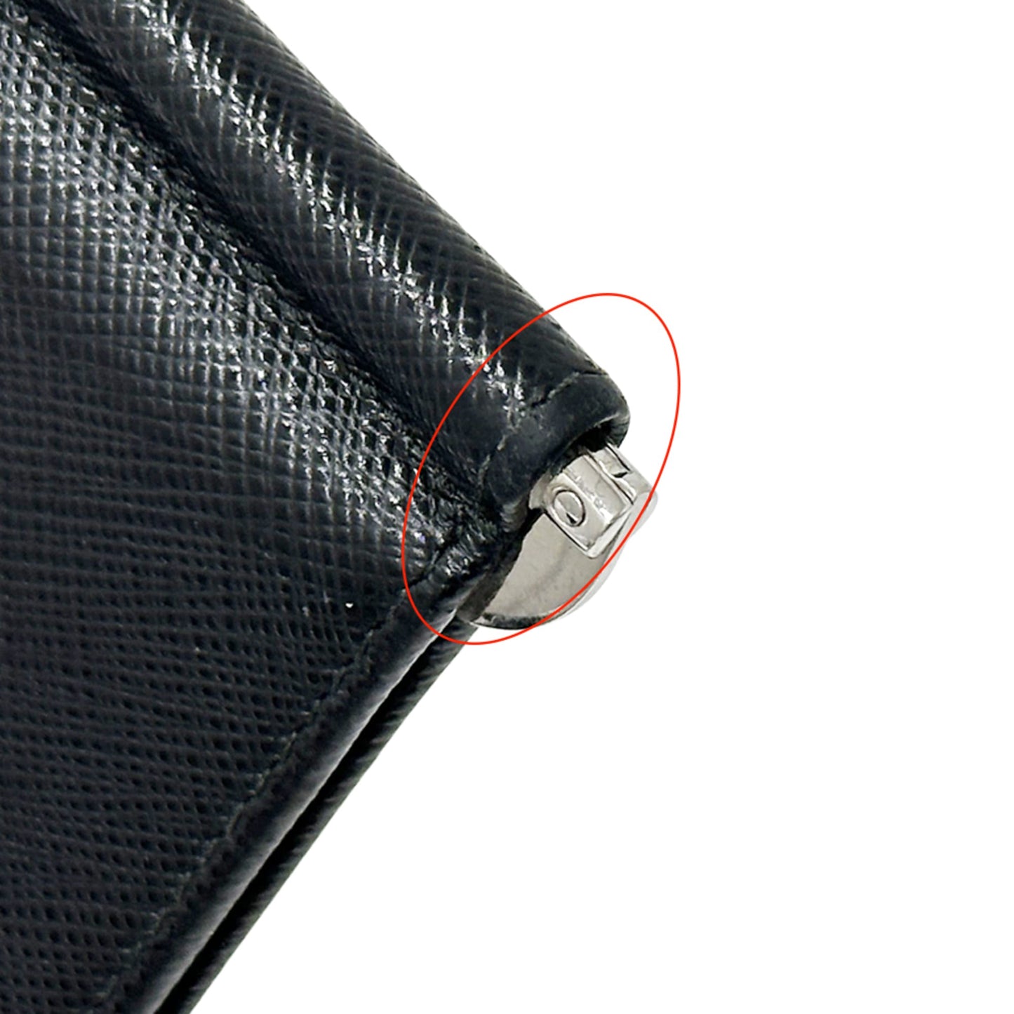 Prada Men's Saffiano NERO Money Clip 2MN077 Bifold Wallet with Triangle Logo