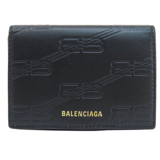 Balenciaga 717790 BB Monogram Wallet Bi-fold Leather Women's BALENCIAGA