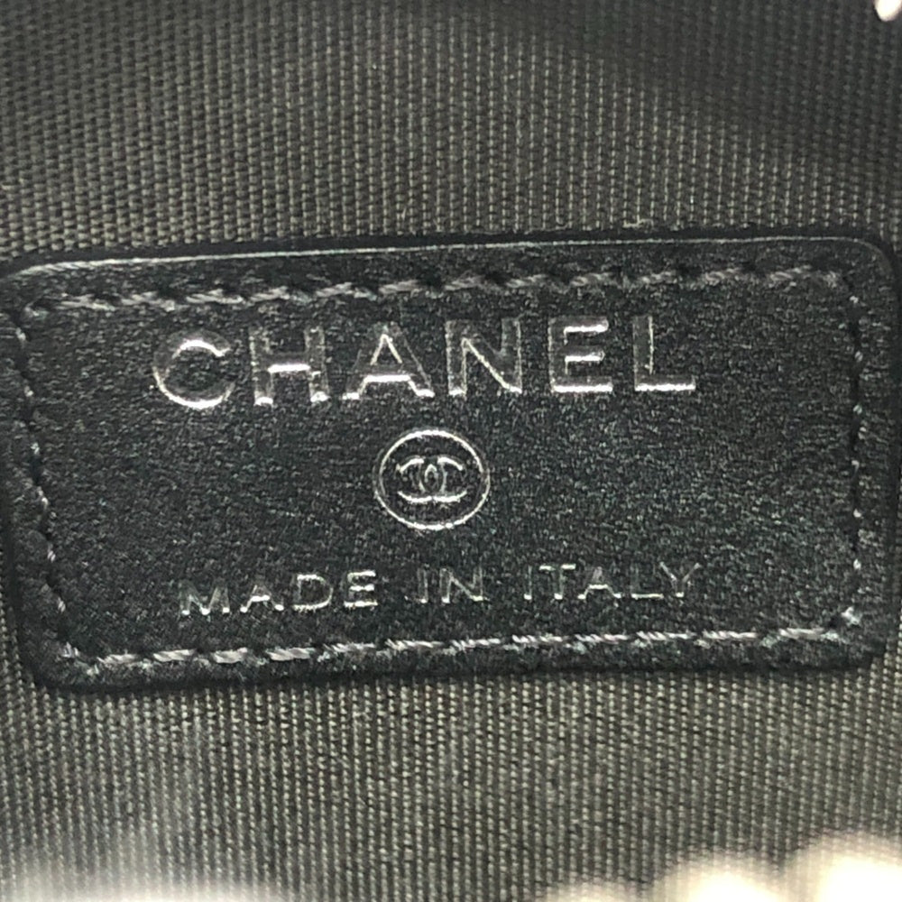 CHANEL Camellia CC Coco Mark Logo Crossbody Bag, Round Mini Shoulder Leather, Women's, Gray — Like New