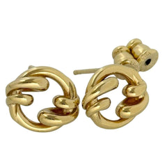 Fendi Women's Filo Stud Earrings, Gold — Like New