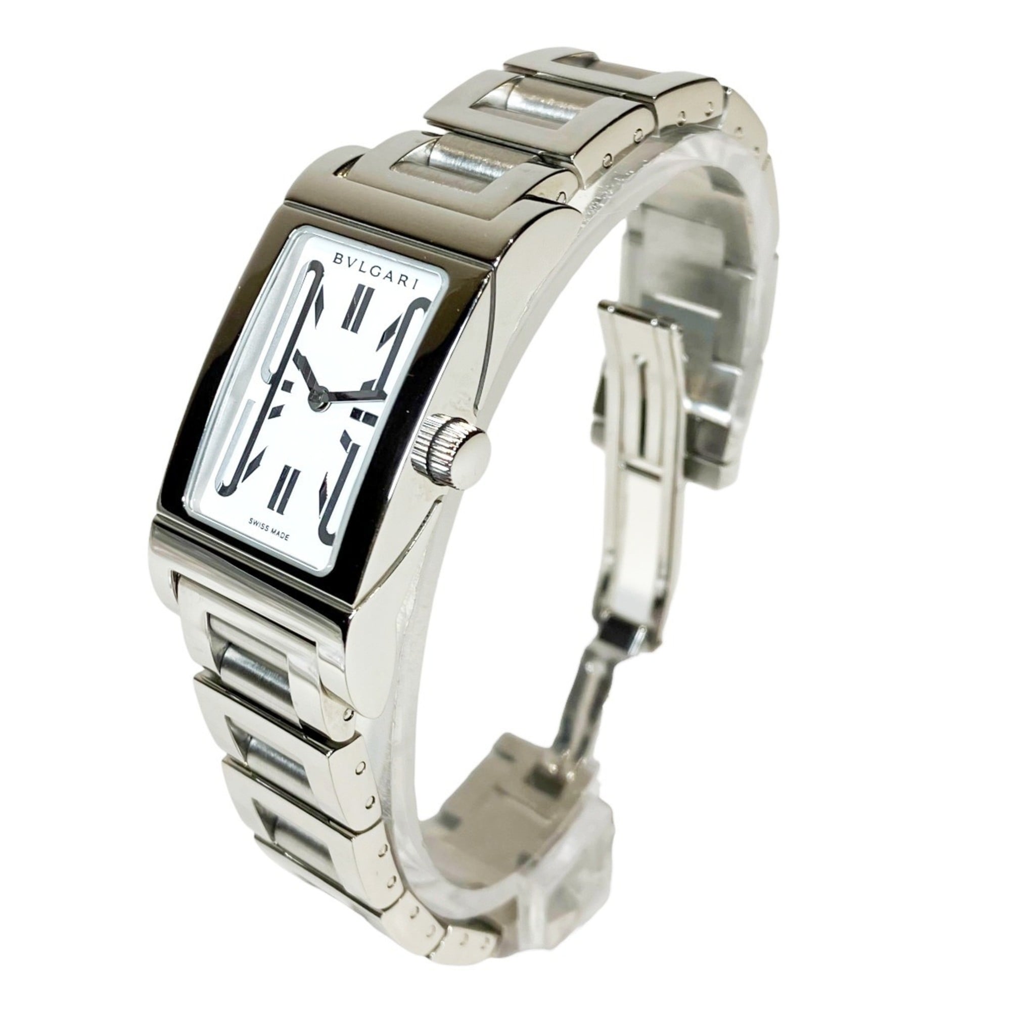Bulgari BVLGARI watch, total weight 74g, stainless steel, quartz movement, white dial, RT39S — Good