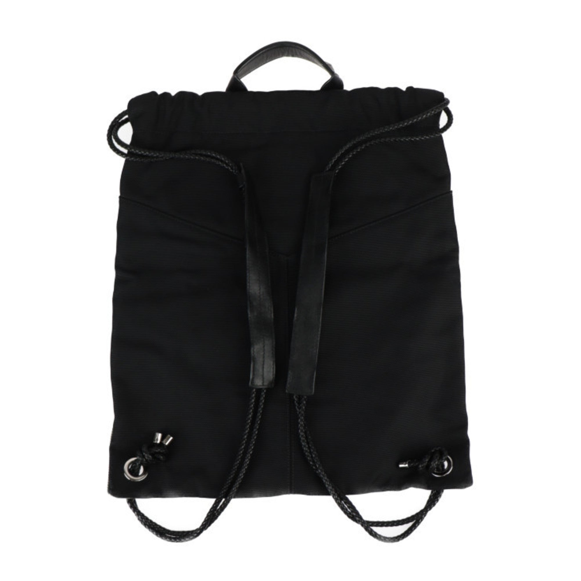 JIMMY CHOO MARLON Backpack/Daypack - Nylon canvas x leather black backpack tote bag R2405093007018 — Like New