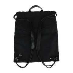 JIMMY CHOO MARLON Backpack/Daypack - Nylon canvas x leather black backpack tote bag R2405093007018 — Like New