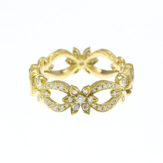 Gucci Flora Diamond Ring Yellow Gold (18K) Fashion Diamond Band Ring Gold