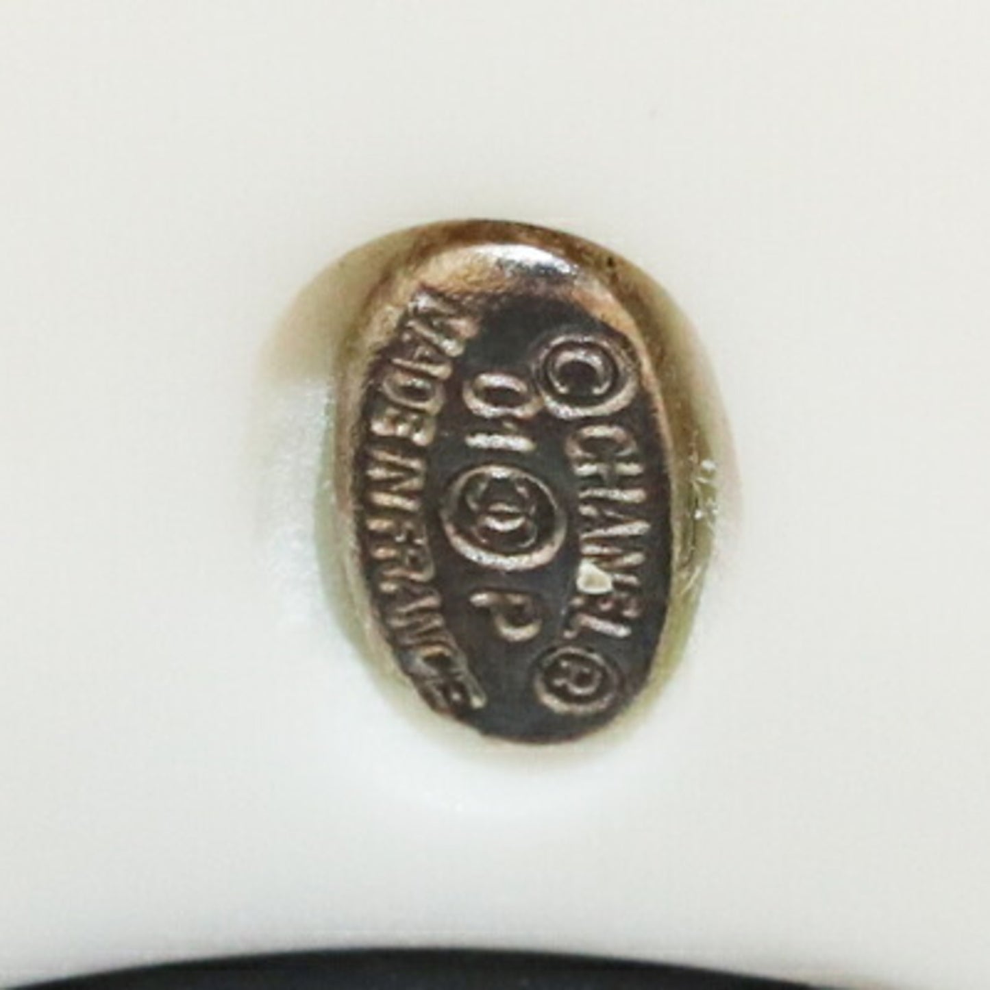 Chanel COCO Ring A16507 Ivory Black 01P 2001 Model Size 13/US 6.5-7 Women's CHANNEL