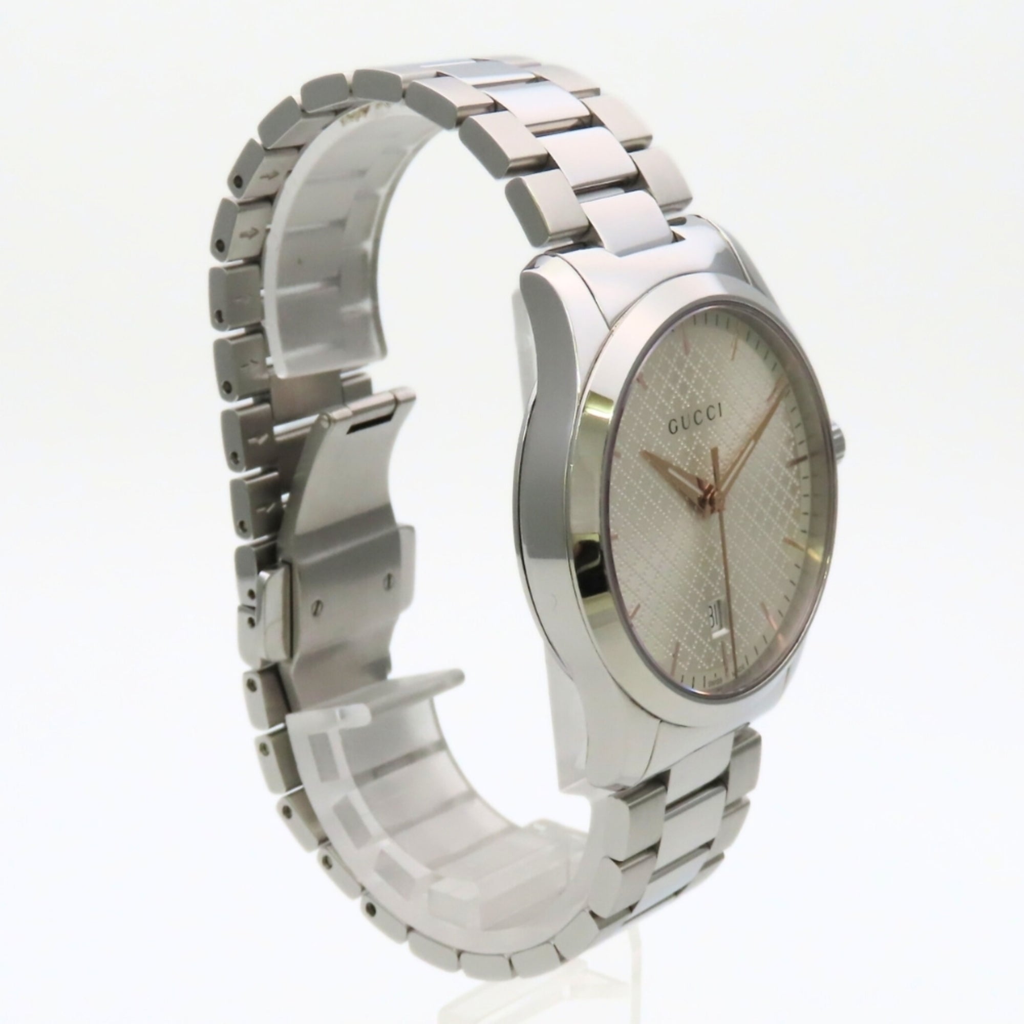 Gucci G-Timeless 126.4 SS Diamante Men's Watch GUCCI — Good