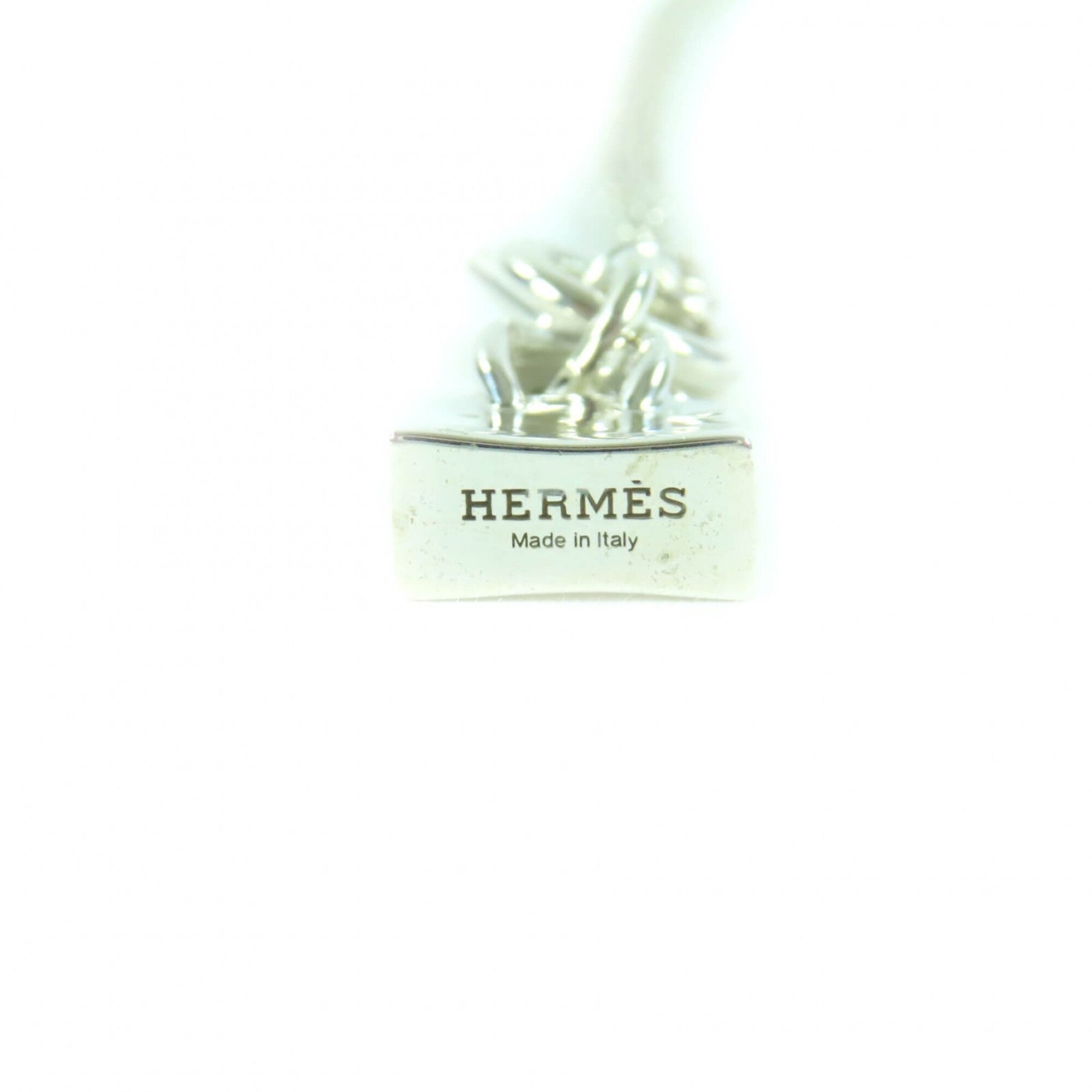 HERMES 925 Amulette Birkin Necklace Pendant Accessory, Silver, Made in Italy, Weight 10.83g, Women's — Like New