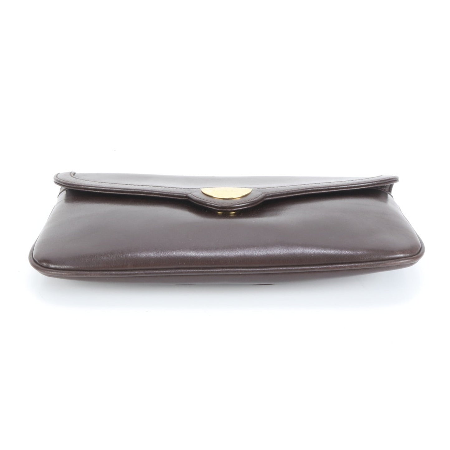 Gucci Leather Clutch Bag Pouch Brown Men's