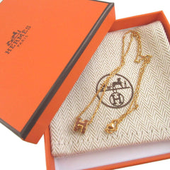 Like new Hermes Pop Ash Mini Metal New Gold Necklace 0508 — Like New