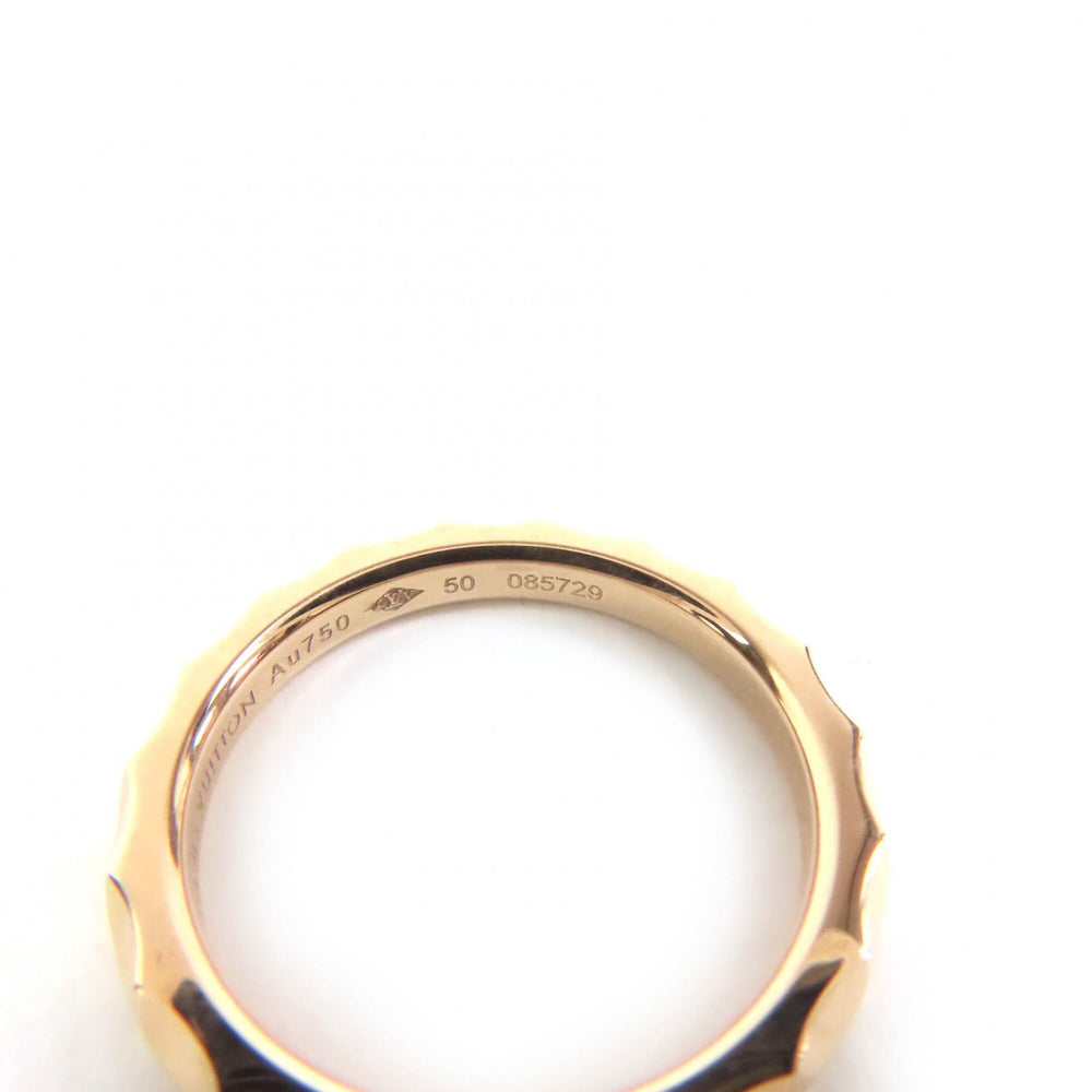 LOUIS VUITTON 085729 Alliance Monogram Infini Ring, AU750 18K 750 (PG), Current Model, Pink Gold, Weight 3.65g, Women's — Like New