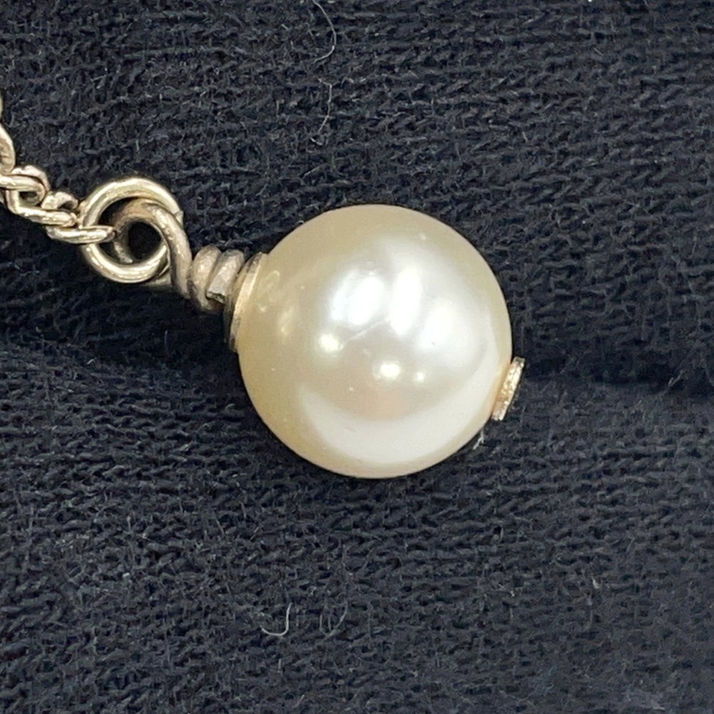 CHANEL Coco Mark Swing Perfume Bottle Heart Faux Pearl Metal Earrings B18B