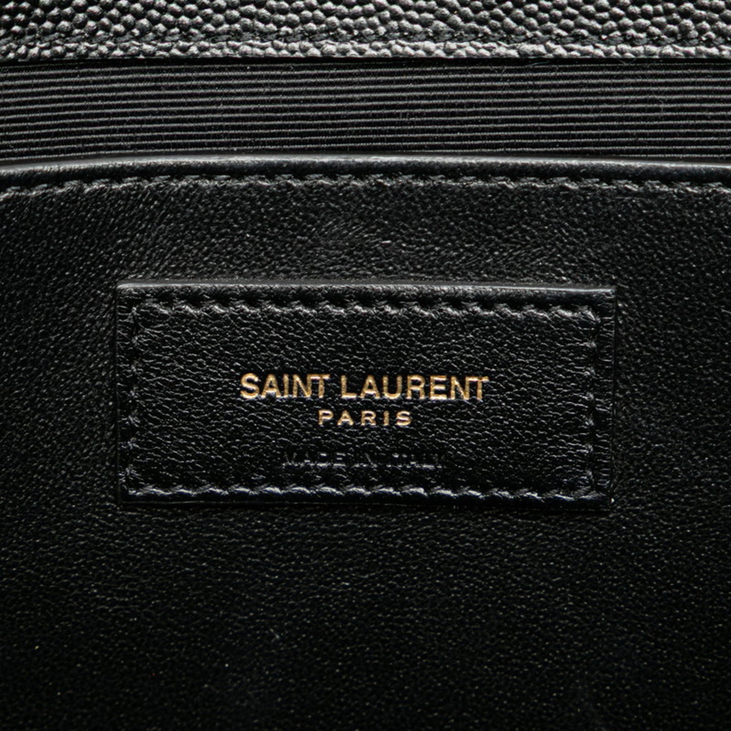 Saint Laurent Envelope Chain Shoulder Bag, Black and Gold Leather, Women's, SAINT LAURENT