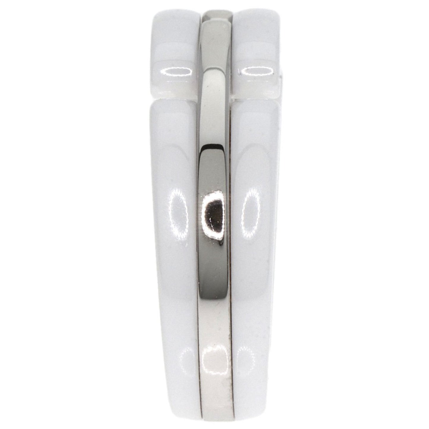 CHANEL Ultra Collection Medium Ring, 18K White Gold and Ceramic, Women's