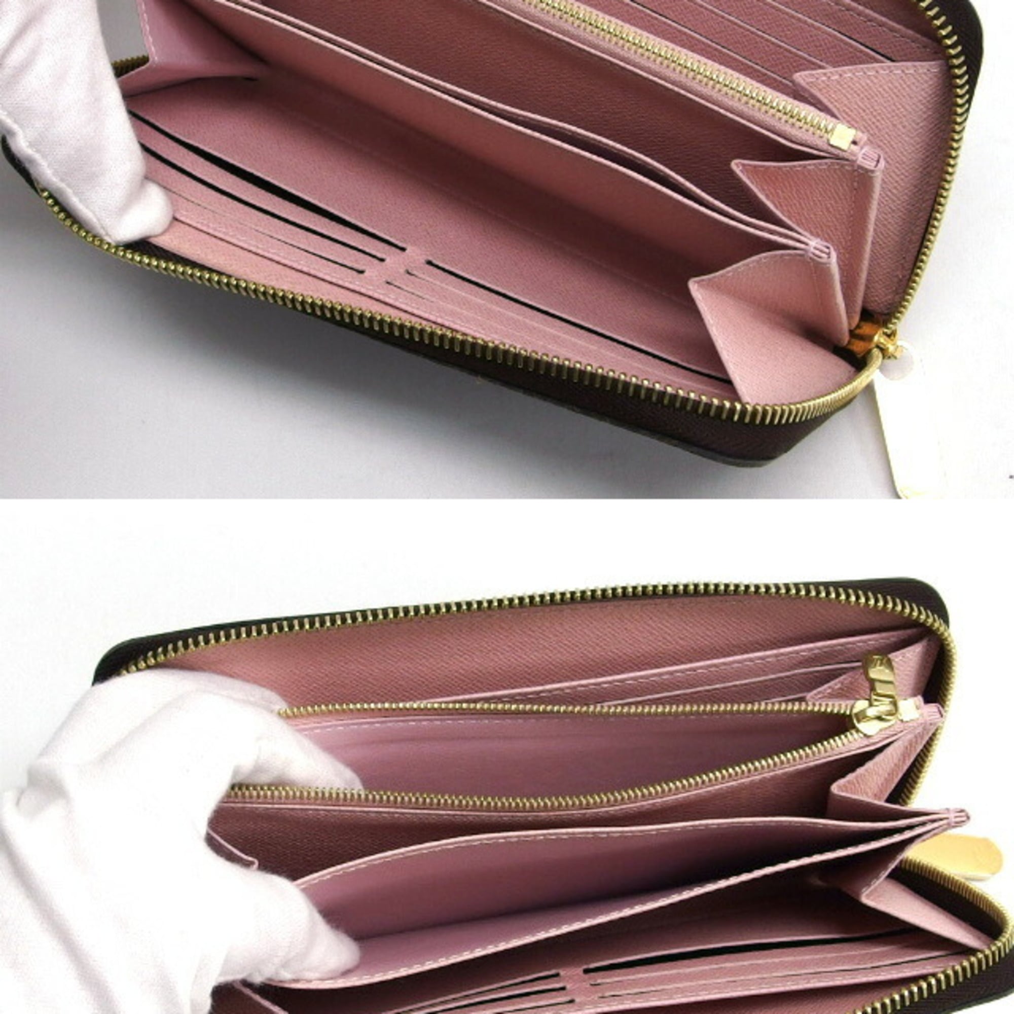 Louis Vuitton Monogram Zippy Wallet Rose Ballerine M41894