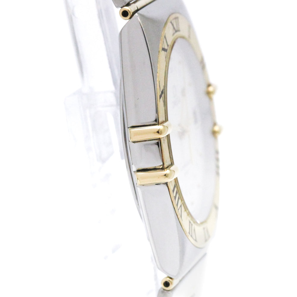 OMEGA Constellation GMT 18K Gold Steel Quartz Mens Watch 396.1060 Polished — Very Good