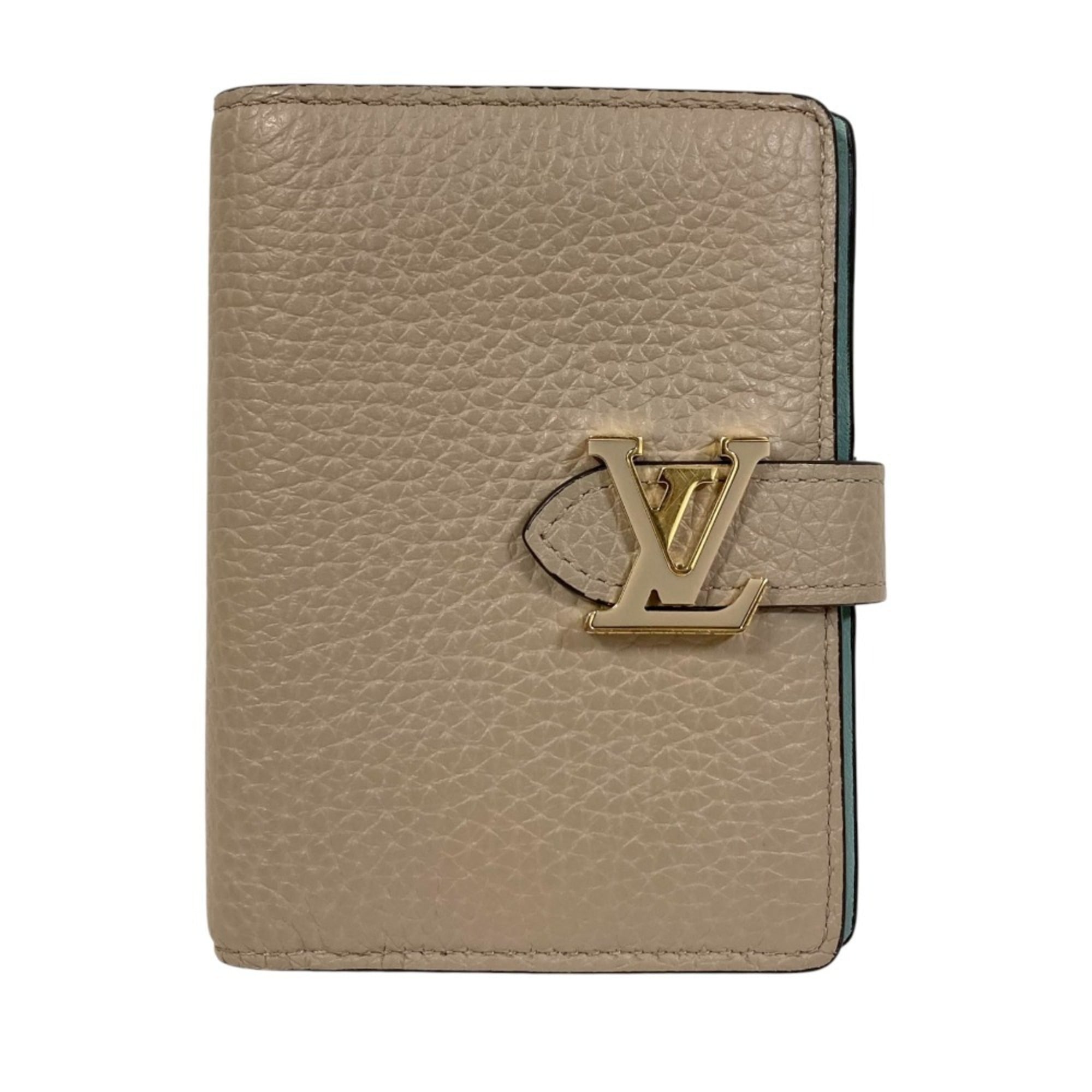 LOUIS VUITTON LV Vertical Compact Wallet M82198 Gale Greige Women's