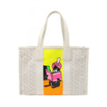 Goyard Villette PM Hulo Indian Motif Tote Bag in Coated Canvas and Leather, Women's, White, Multicolor