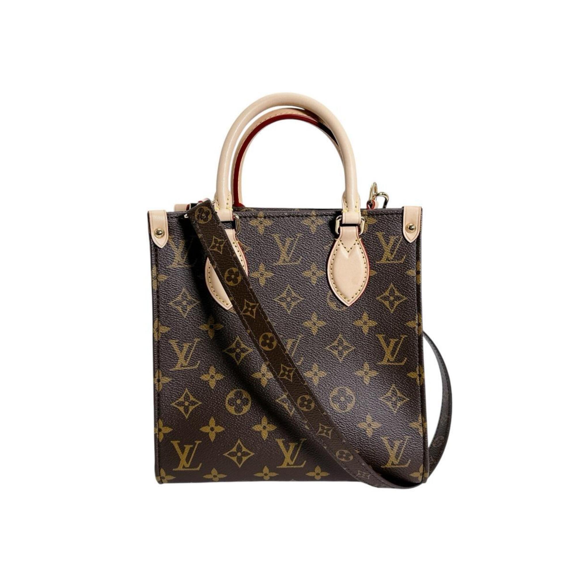 Louis Vuitton LOUIS VUITTON Handbag Sac Plat BB Monogram Canvas M46265 Brown — New - Store Return