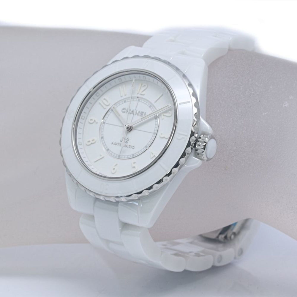 CHANEL J12 Phantom Caliber 12.1 H6186 Men's Watch, White Ceramic x Stainless Steel, 40401 — Like New
