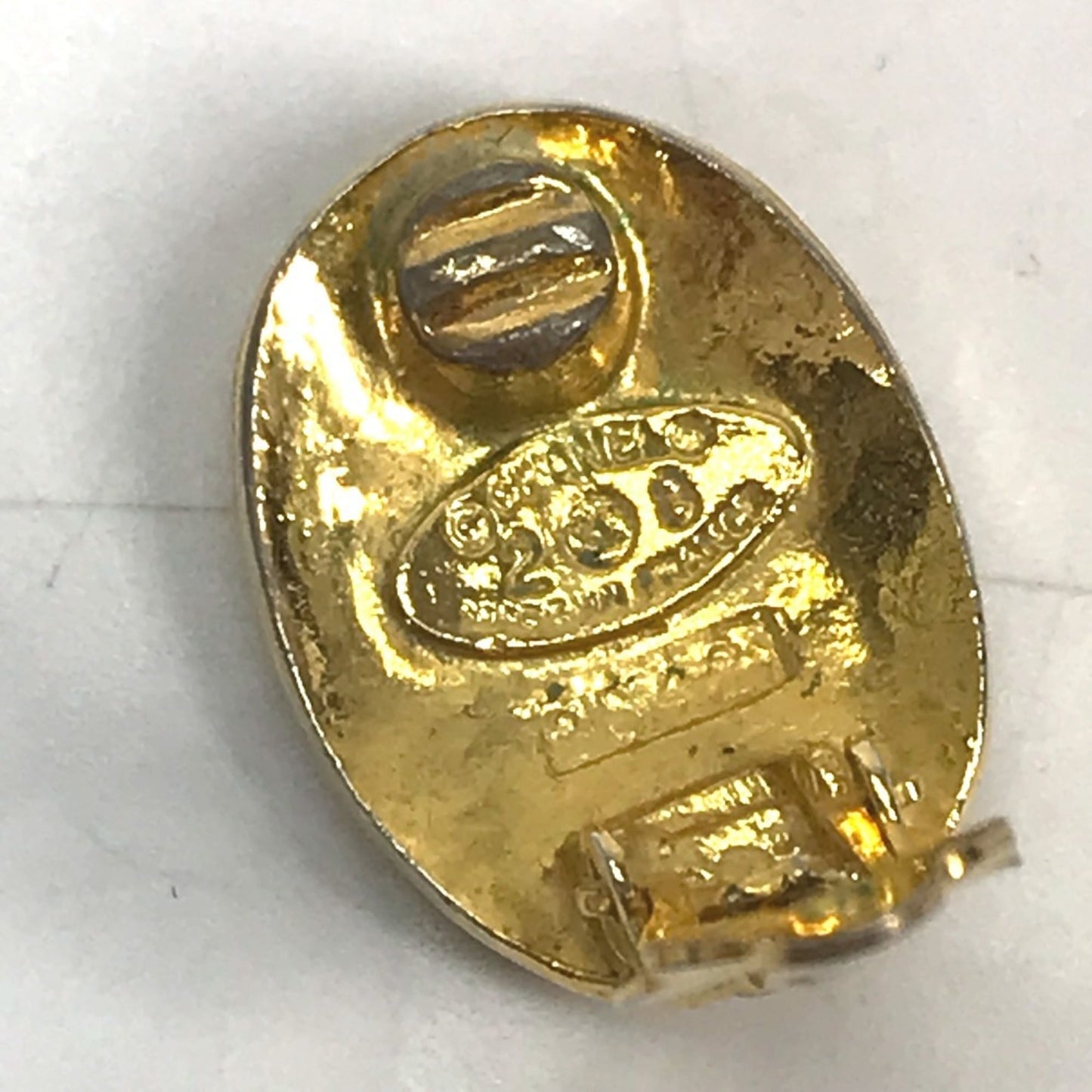 CHANEL Vintage CC Coco Mark Earrings, Metal, Women's, Gold