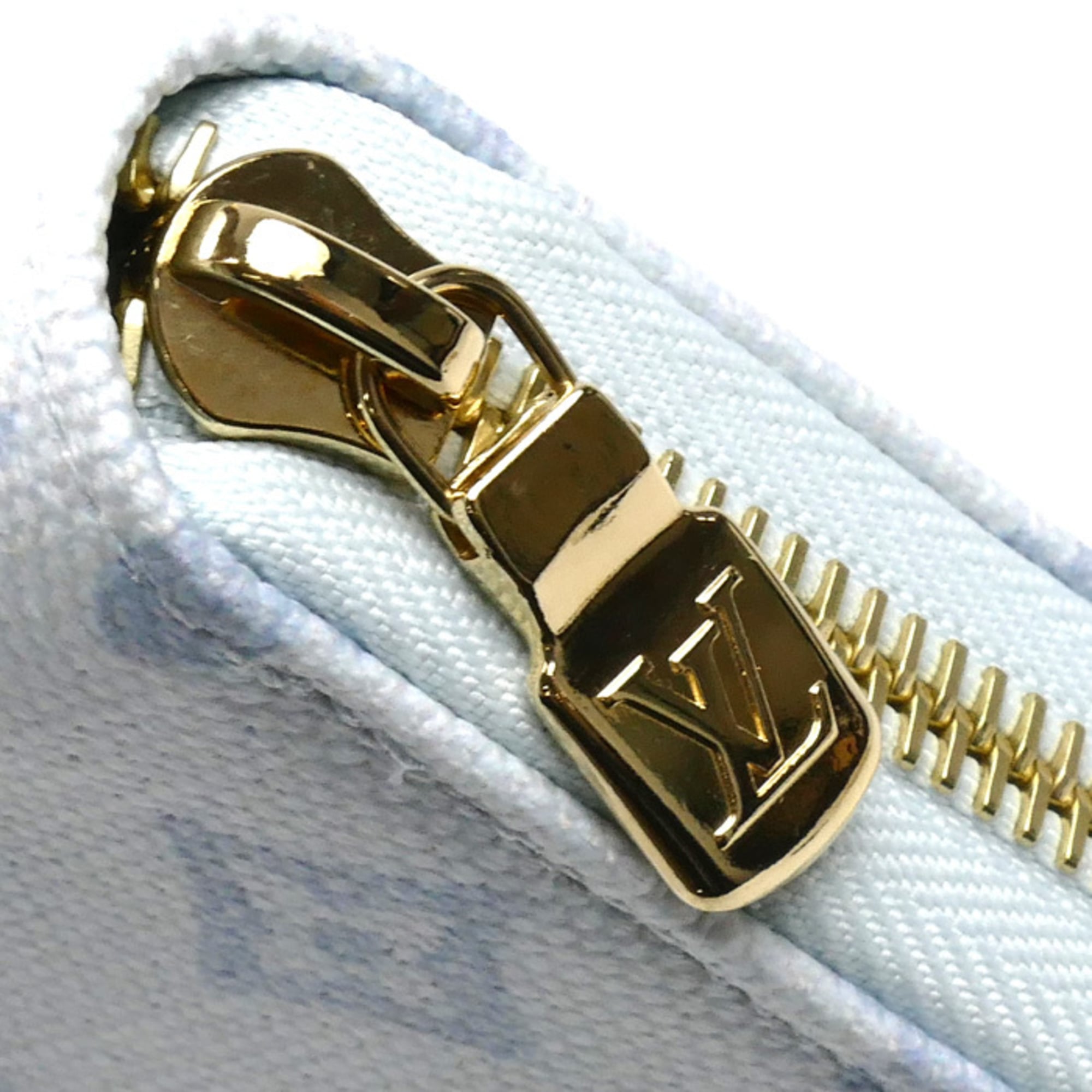 LOUIS VUITTON Louis Vuitton Zippy Wallet Long Monogram Origin Blue Courier M27686 Men's and Women's