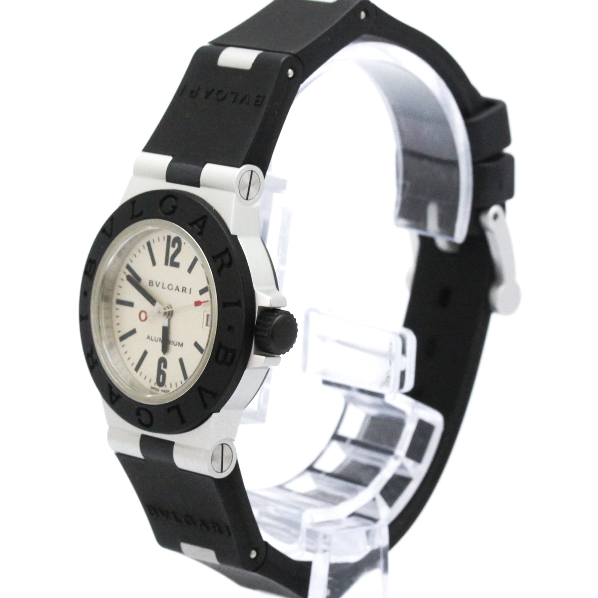 BVLGARI Aluminum Rubber Quartz Ladies Watch AL29A — Very Good
