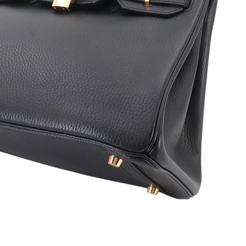 Hermes Birkin 30, Ardennes, Black, Handbag, □B stamp, 1998 production, Gold hardware — Like New