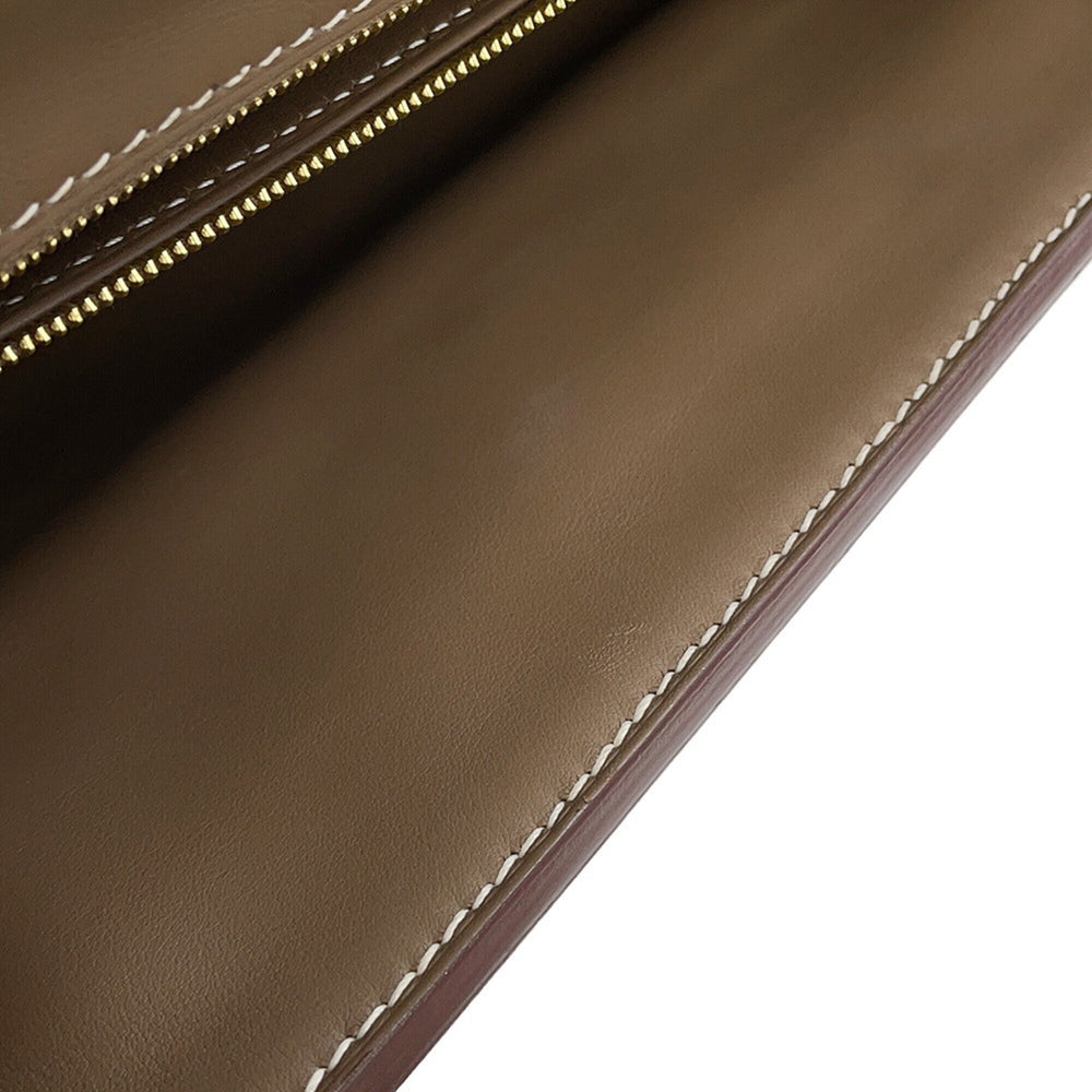 Hermes 24 29 Sac Etoupe Togo Swift Z stamp HERMES 2-way handbag — Like New