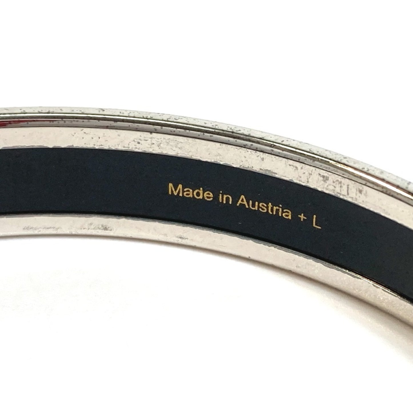 HERMES Enamel PM Bangle, Women's, Light Blue