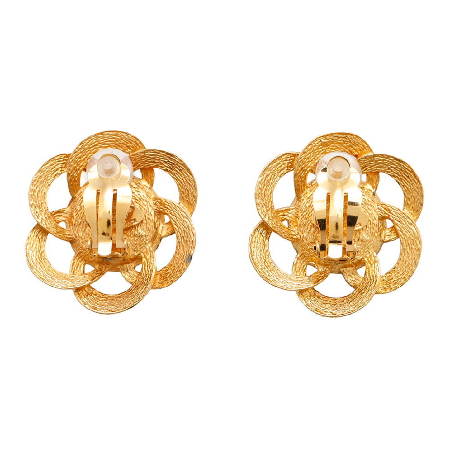 Chanel Earrings Flower Motif GP CHANEL Fake Pearl