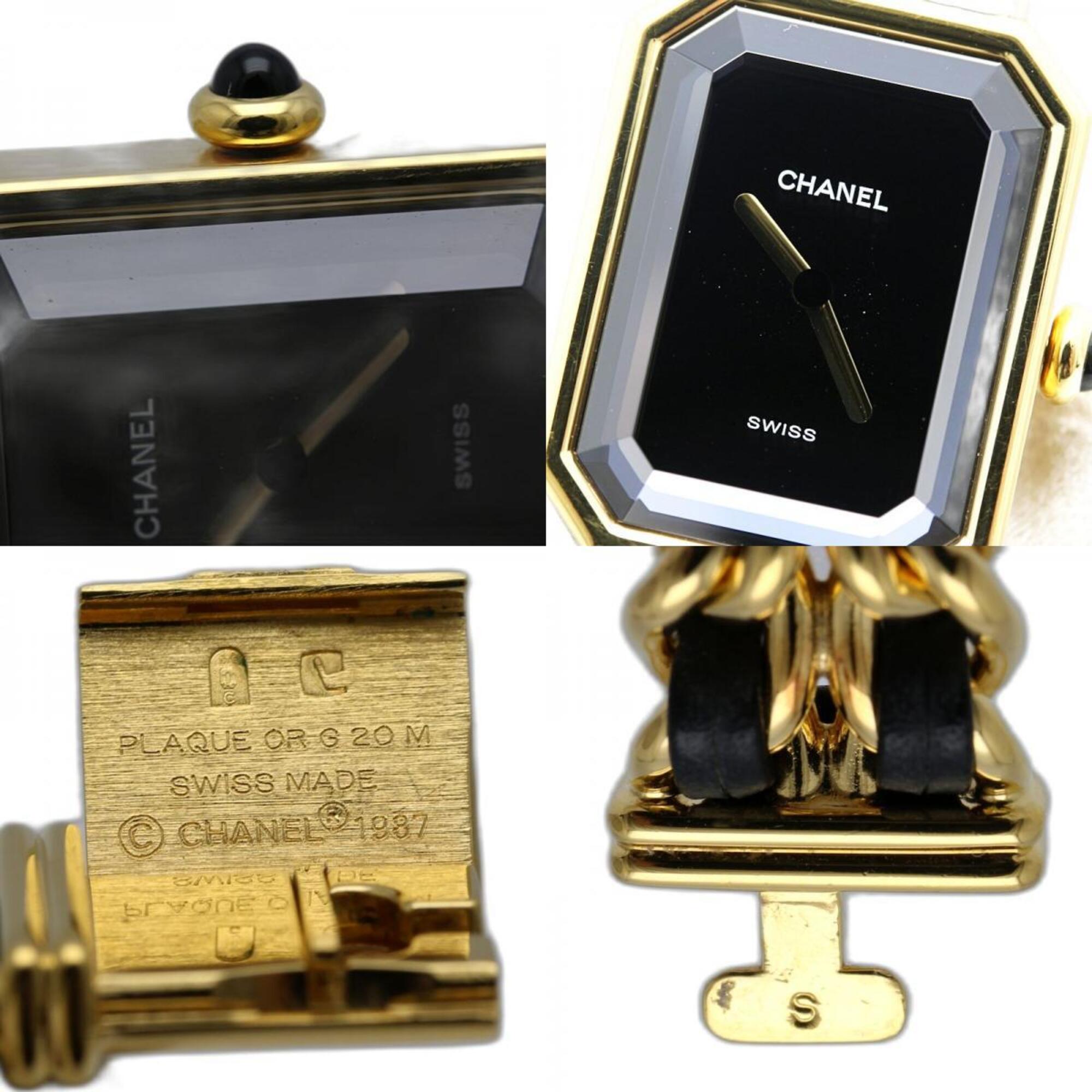 CHANEL Premiere S size H0001 483011001 Women's Watch GP (Gold Plated) x Leather 130517 — Good