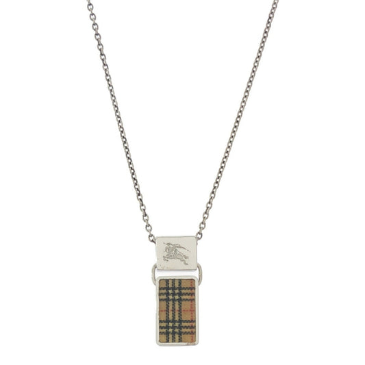 BURBERRY Nova Check Silver Necklace VINATGE AG925 SILVER Women's Mikunigaoka Store IT1VG19X6OQ0 RM0101V
