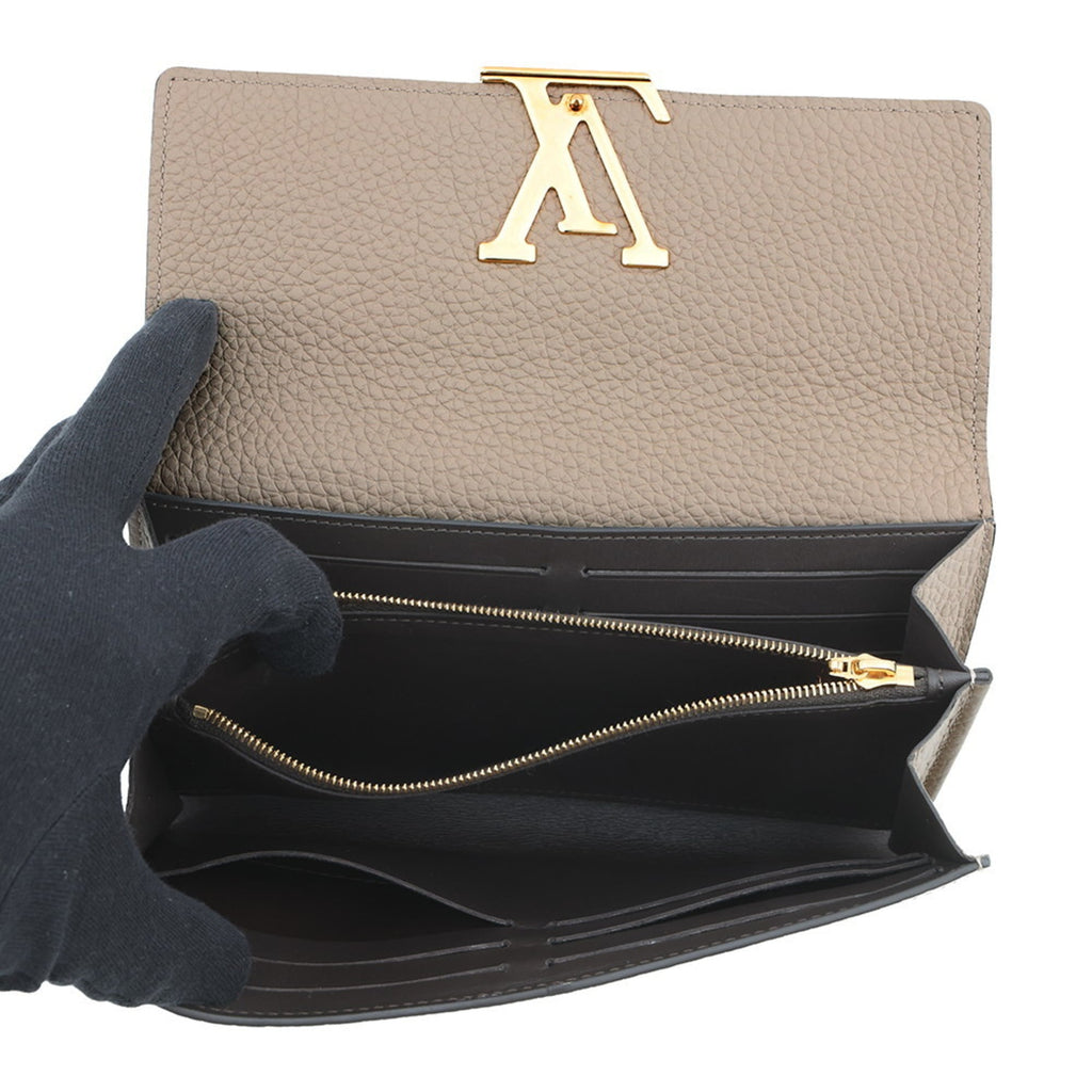 Louis Vuitton Taurillon Leather Long Wallet Portefeuille Capucines M61249 LOUIS VUITTON