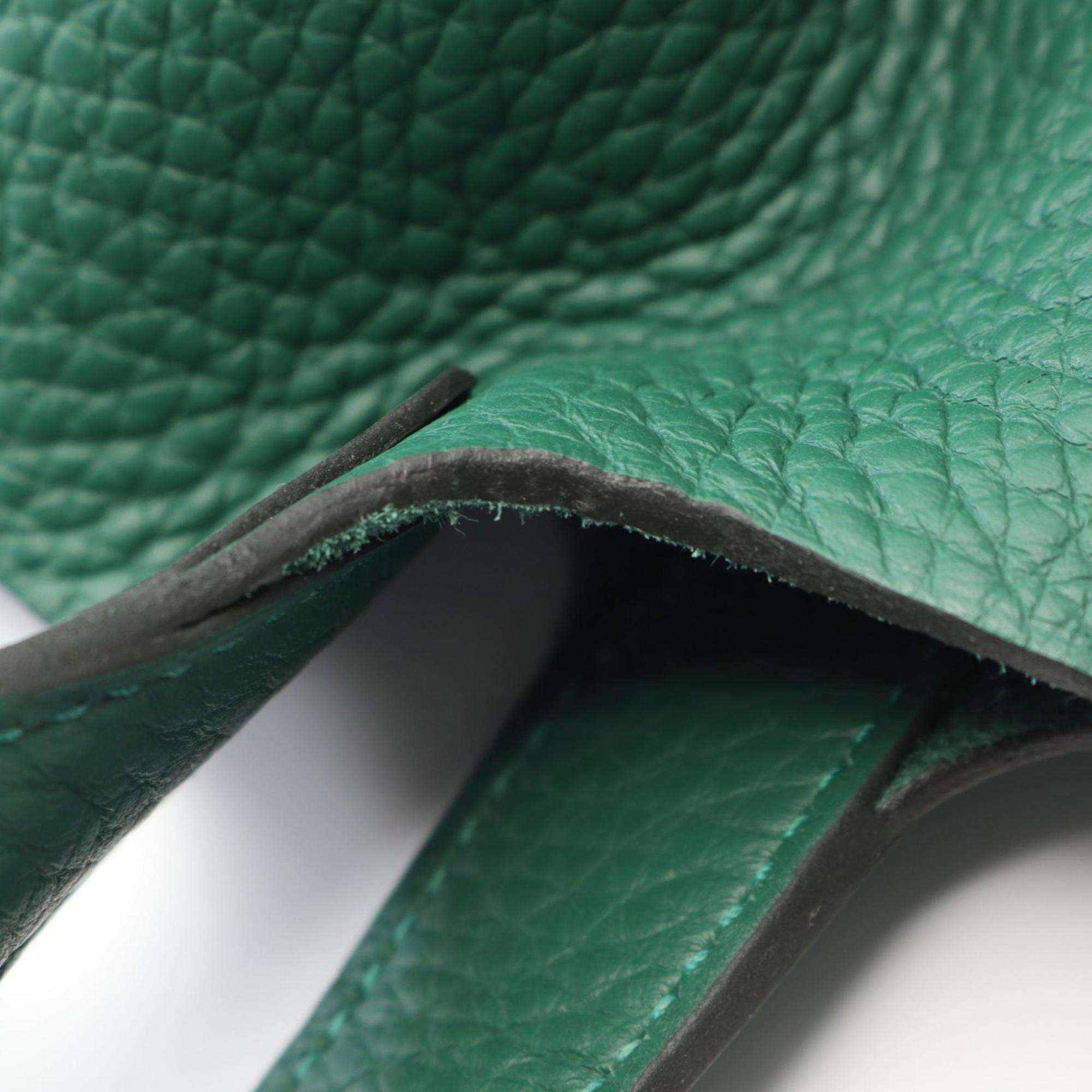 Hermes Hermès Picotin Lock PM handbag in Taurillon Clemence leather, green for women — New - Store Return